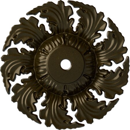Ekena Millwork Needham Ceiling Medallion (Fits Canopies up to 4 1/4"), Hand-Painted Green Gold, 14 5/8"OD x 2 1/4"P CM14NEGGS
